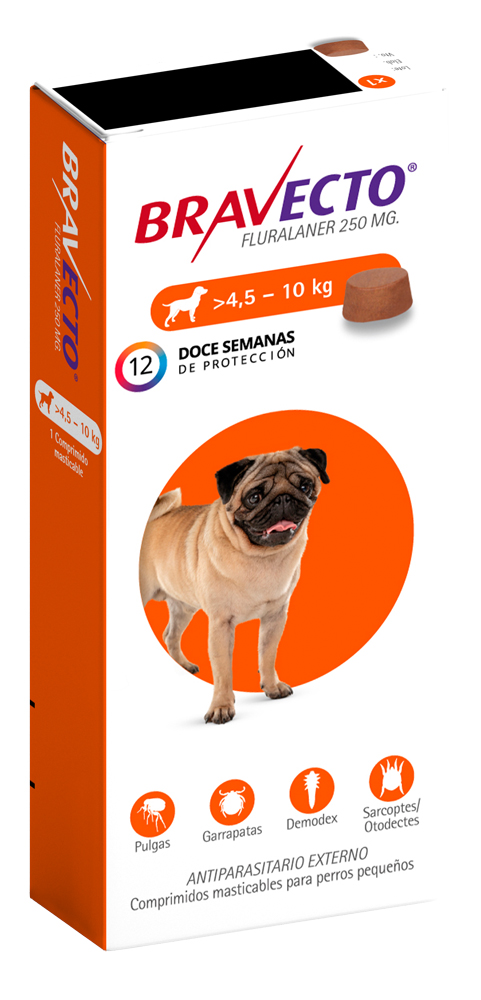Bravecto Trimestral 250MG - 4,5 a 10KG