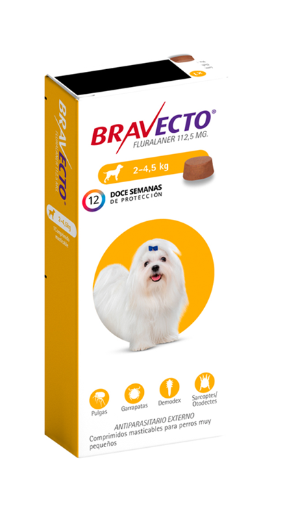 Bravecto Trimestral 112.5MG - 2 a 4,5KG