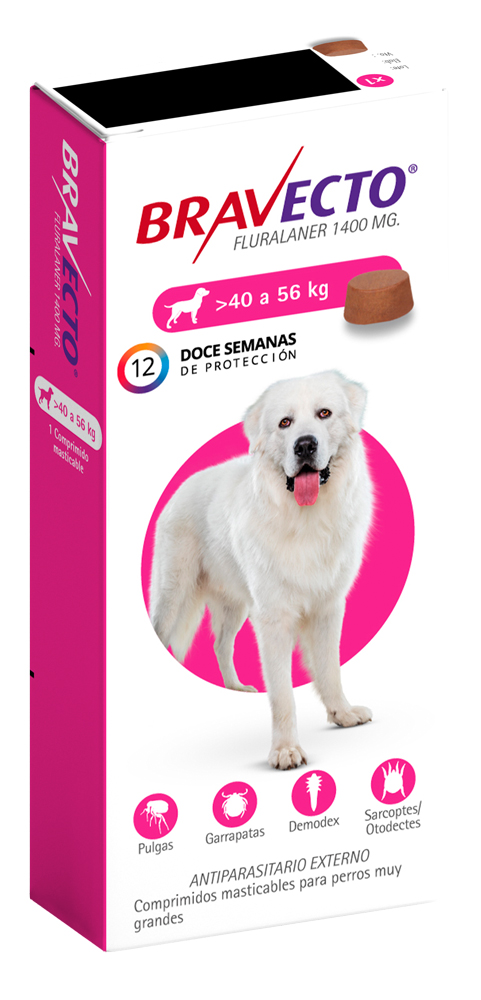 Bravecto Trimestral 1.400MG - 40 a 56KG