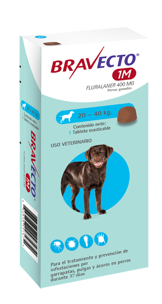 Bravecto Mensual 400MG - 20 a 40KG